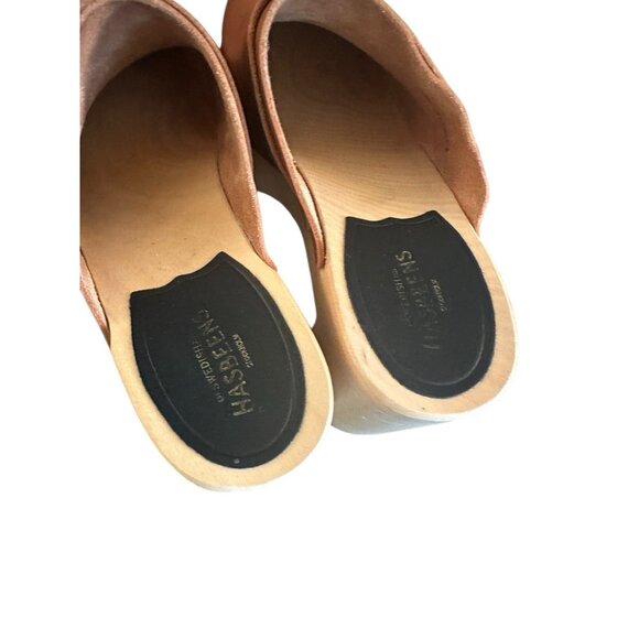 Swedish Hasbeens Classic Slip On Clogs 39 Leather - Picture 12 of 13